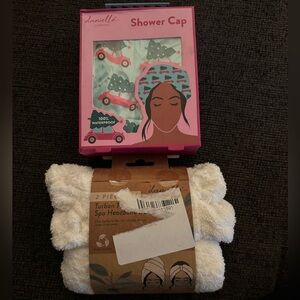 Shower Cap and Turban Spa Headband Set - NWT